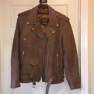 Camel colored leather riding jacket 🏍